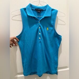 Ralph Lauren Turquoise Sleeveless Polo Medium